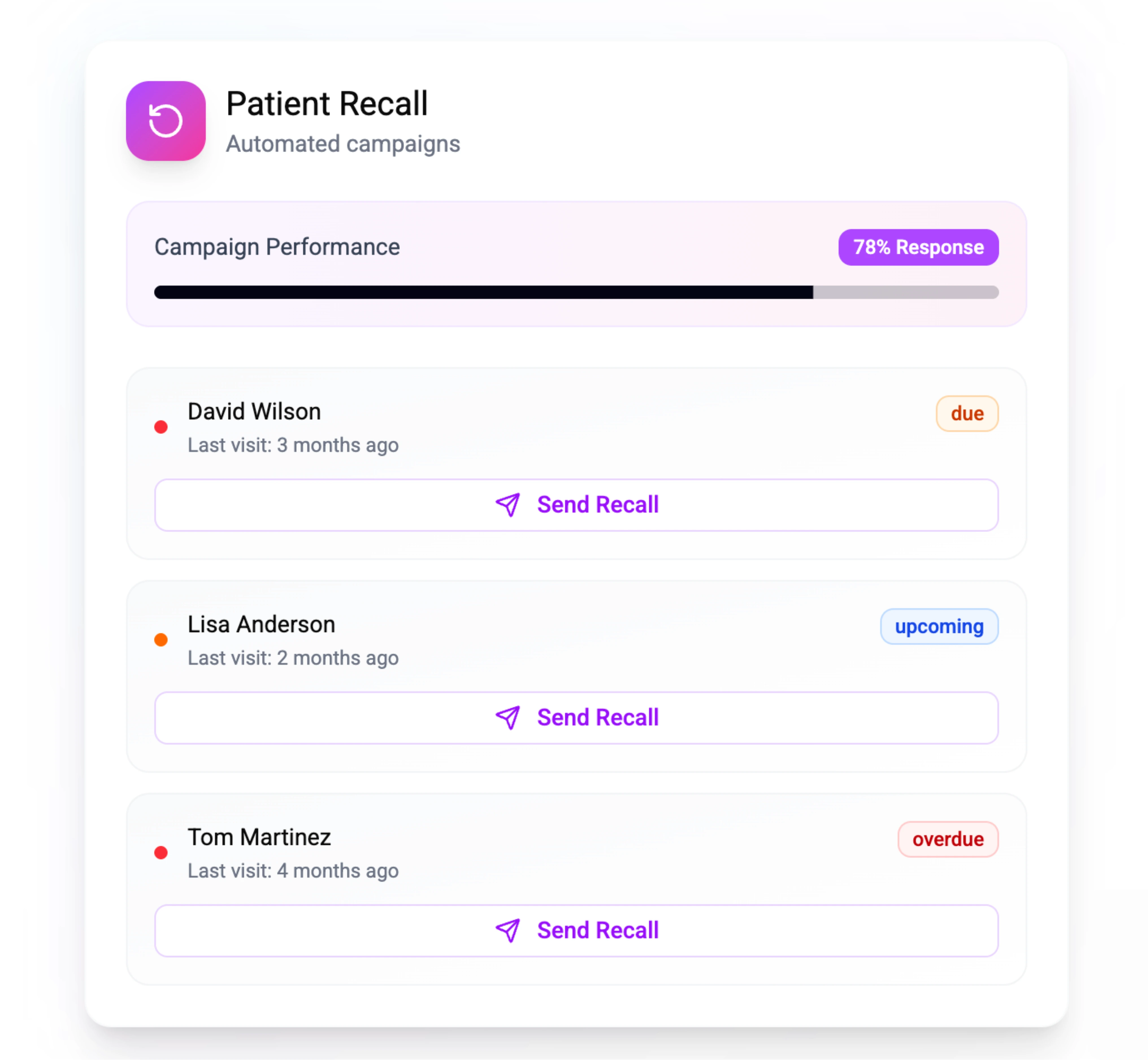 patient recall software